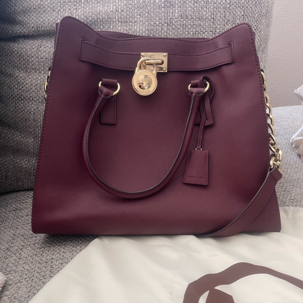 Maroon Michael Kors Leather purse